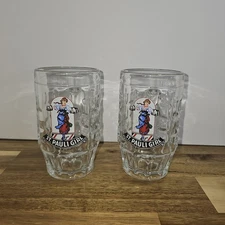 St. Pauli Girl Beer Glass Mug Vintage Collectible, 5.5 x 2.5 Inches
