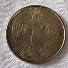 Vintage Rare Double Sided Angel Coin gold tone .  — photo 4