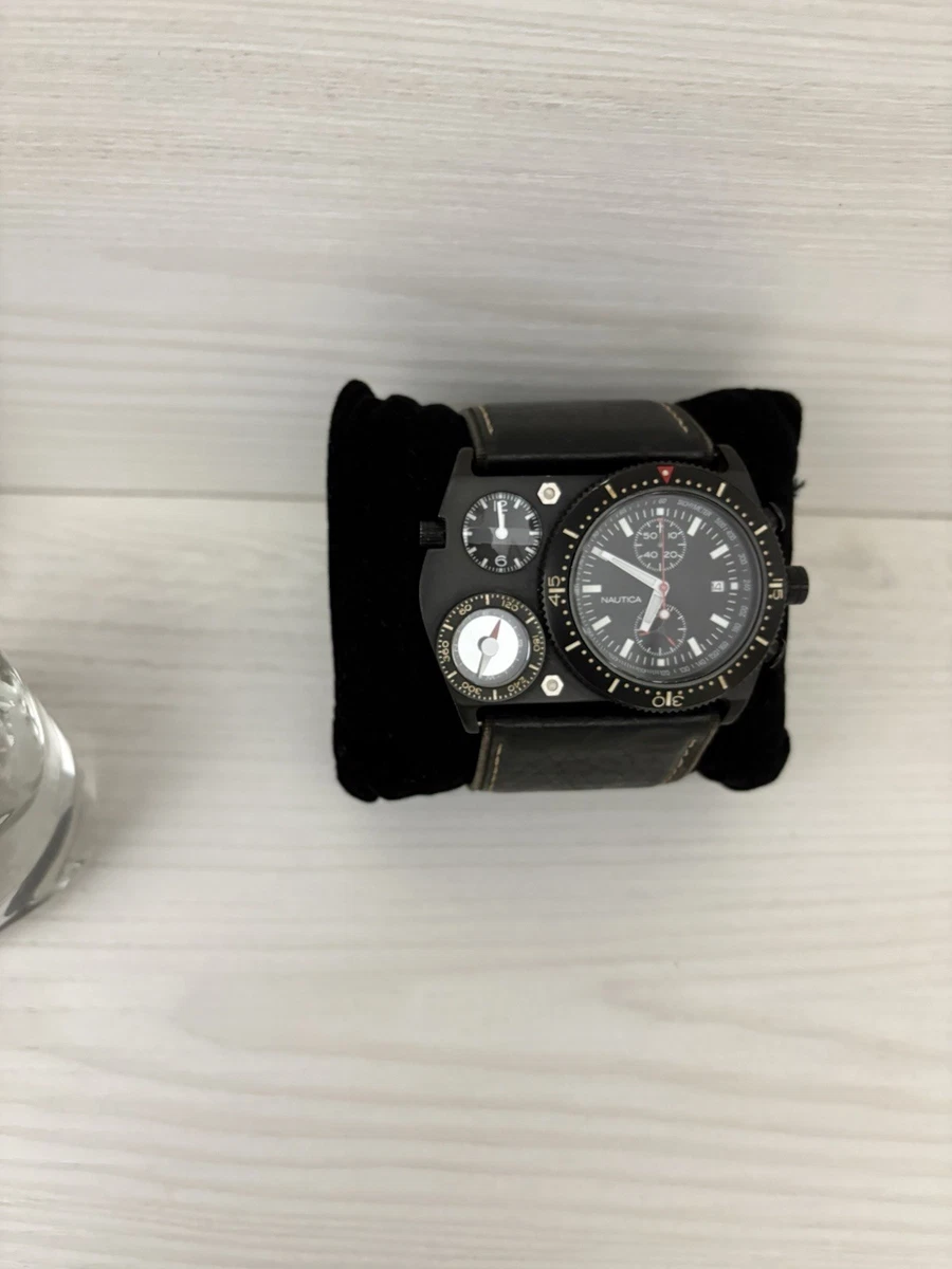 Orologio Uomo Cronografo Al Quarzo, Cinturino In Pelle, Quadrante Argento E Nero, Impermeabile 3 ATM, Con Datario, Scatola Regalo Inclusa