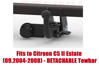 Abnehmbare Zug Stange für Citroen C5 Kombi 2004-2008 & 13Pin Bypass- Relais Set