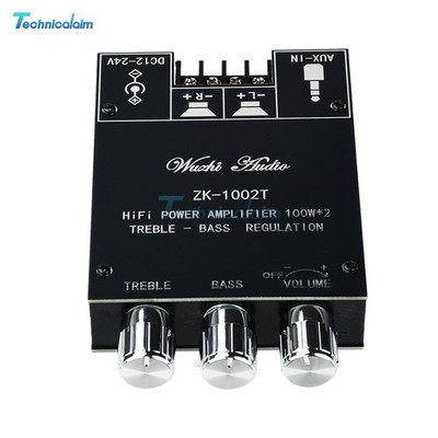 AUX TPA3116D Bluetooth 5.0 Digital Amplifiers Board 2.1 Channel Audio 2*50W+5.0W
