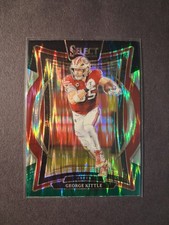 2024 Panini Select - Concourse George Kittle #58 Black & Green Shock Prizm