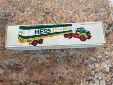 1976 Hess Toy Truck Tractor Trailer with Barrels Vintage Original Box**RARE**