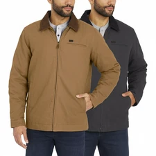 Wrangler Men's Workwear Jacket S-3XL Cotton Corduroy Collar Quilted Lining Durab