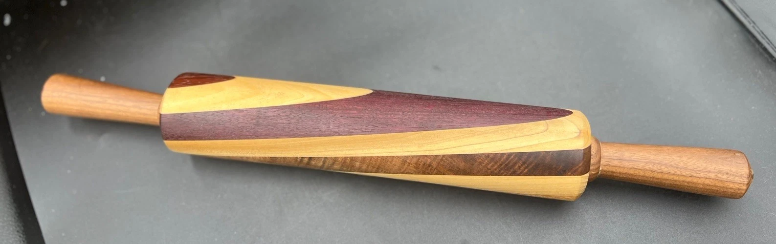Wood Rolling Pin Amish Handmade (medium 4 Tone) 21” solid wood. Beautiful!