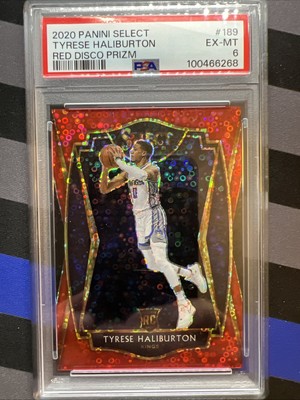 2020-21 Select #189 Tyrese Haliburton Red Disco Rookie Premier /49 PSA 6