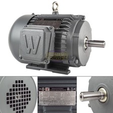 1.5 HP 3 Ph Electric Motor 1800 RPM 145T Frame TEFC 230/460V Premium Efficiency
