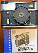 FED 5B RANGEFINDER CAMERA INDUSTAR 61 55MM F2.8 With Box  User Manual