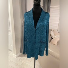NWT Chico's travelers Crushed Short Blazer shirt blouse US 12/14