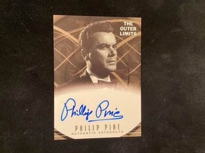 THE OUTER LIMITS/TWILIGHT ZONE PHILLIP PINE  SIGNED CARD IN PLASTIC HOLDER