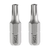 "2 StüCk T25H Torx Schraubendreher Bit 1/4\" Sechskantschaft 1\" LäNge 6-Punkt-Kopf"