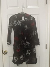 Kids Hooded Fleece Robe Sports Print
