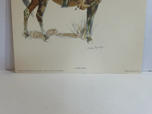 Frederic Remington's Buckskins Portraits of the Old West 6 Color Prints 1958 EX! - Picture 15 of 15