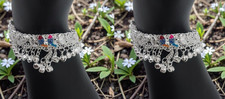Anklet Silver Plated Ankle Chain Noisy Bells Anklets Bracelet Indian Women Payal