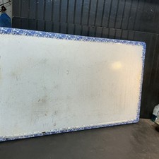 "Mesa antigua de porcelana esmaltada de colección 25x41,5"" mostrador casa de campo Hoosier azul"