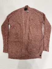 NWT Abercrombie Fitch Pink Open Front Cozy Cardigan Pocket Sweater Sz Small
