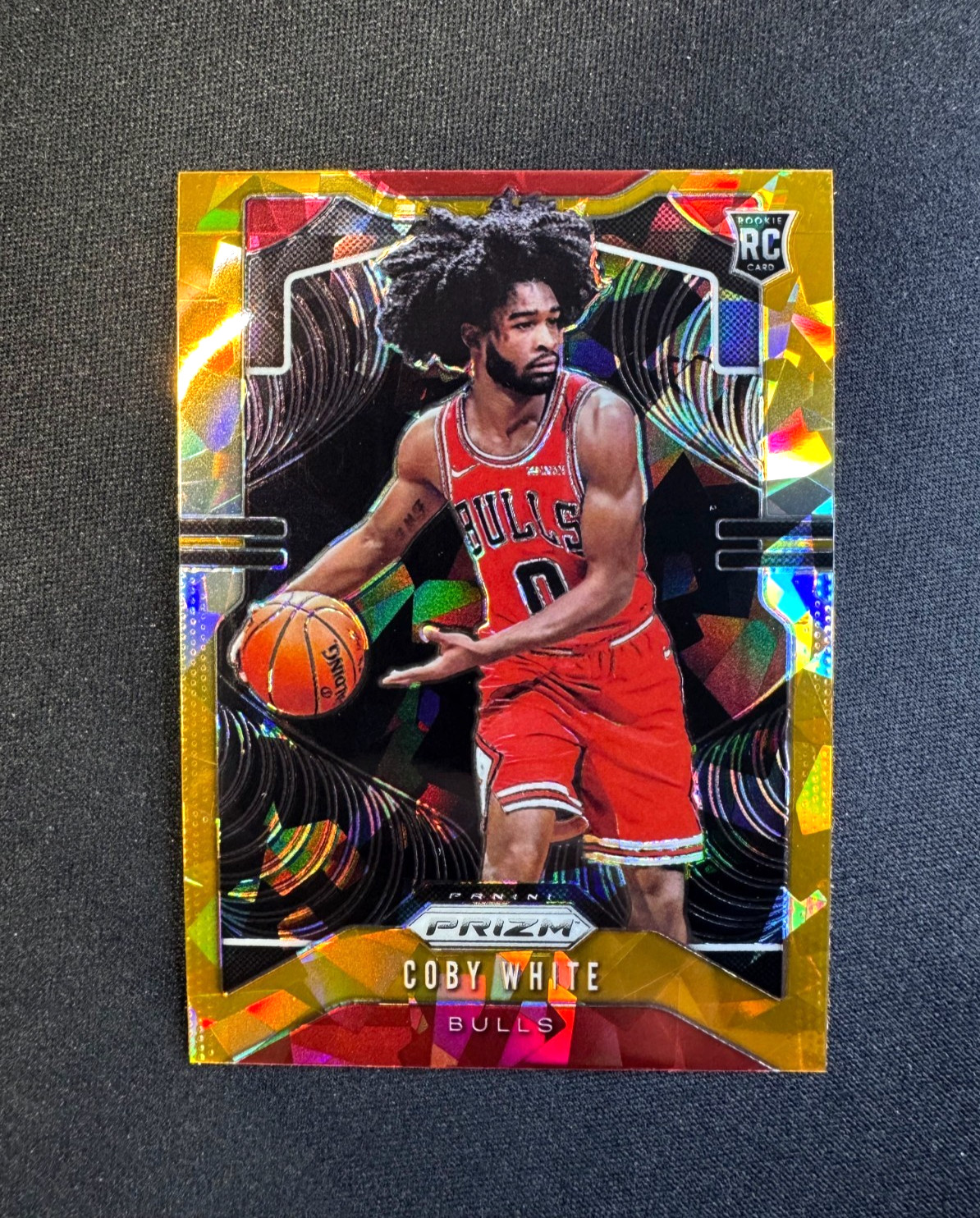 2019-20 Panini Prizm Coby White RC Rookie Orange Ice Prizm #253 Bulls Hornets
