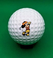 Vintage Orange Mickey Mouse Golfing logo golf ball - Disney