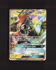 Carta Pokemon Holo Tapu Koko GX 47/145 Guardiani Rising ultra rara quasi nuova