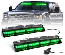 Emergency Dash Strobe Lights - 48 Led Green Safety Lights For Trucks Construct