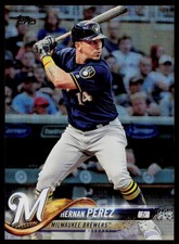 2018 Topps Hernan Perez 455 Rainbow Foil Milwaukee Brewers