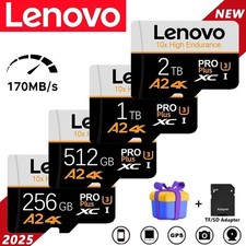 Lenovo Micro SD Card 128GB-2TB Class 10 High Speed TF Memory Card Storage