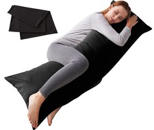 Body Pillow with Pillowcase Soft Long Bed Pillow for Adults Breathable Full...