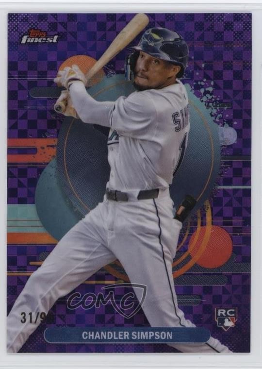 2025 Finest Uncommon Purple Checkerboard Refractor 31/99 Chandler Simpson 0m4x