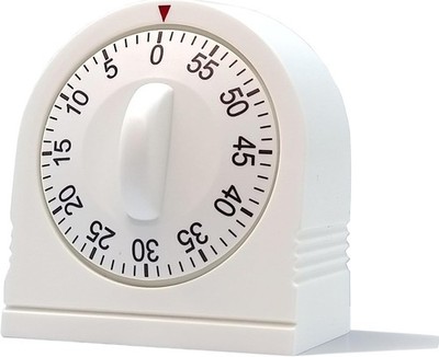60 Minute Wind Up Mechanical Timer with Loud Alarm Manual Countdown Clock