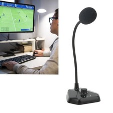 USB Computer Microphone Gooseneck Mute Button PC Laptop Condenser Microphone For