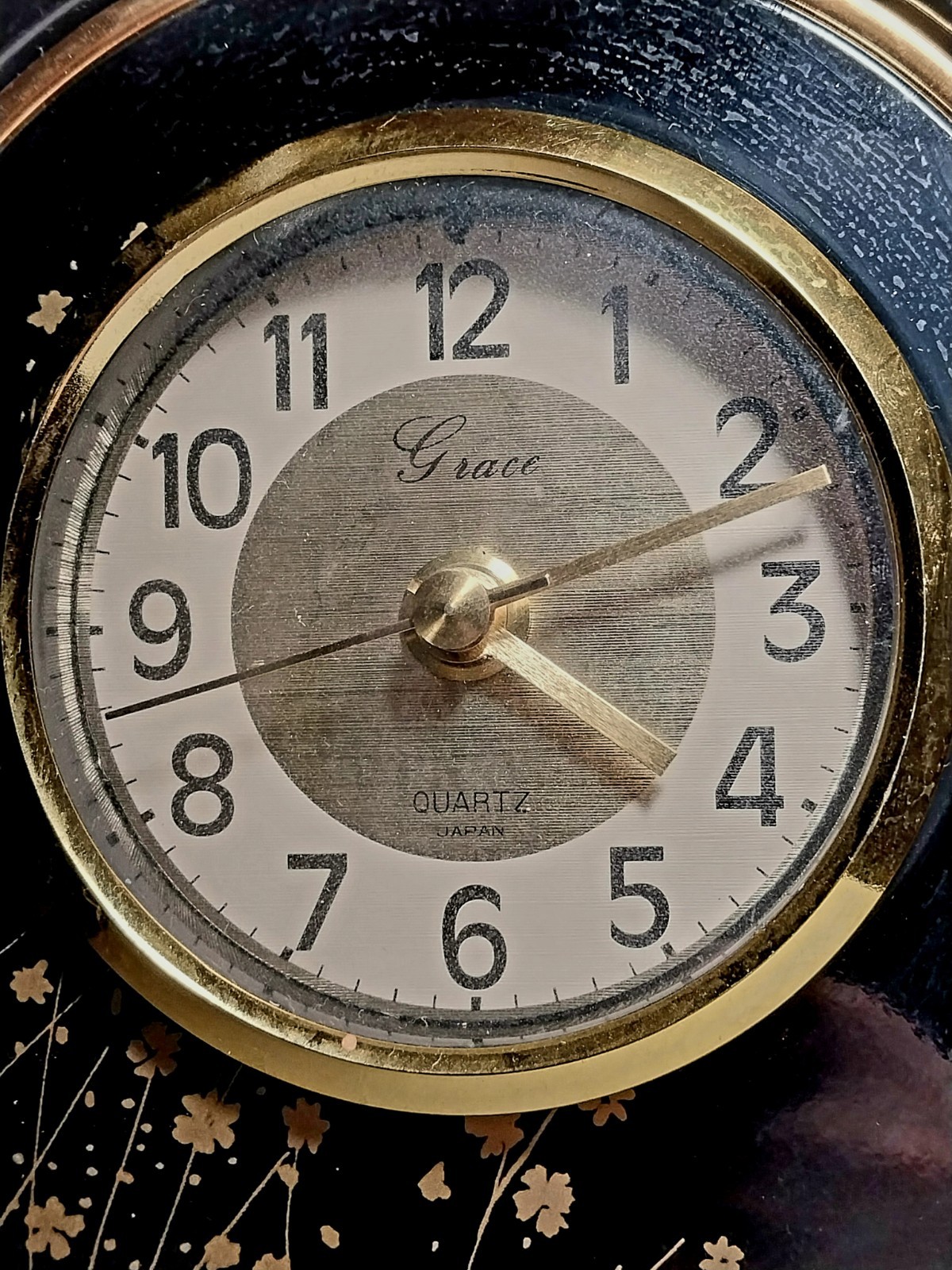 Oriental-Style Quartz Mantle Clock by Grace - Made in Japan