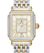 Michele Deco Madison Diamond Two-Tone W/ Diamond Dial Ladies Watch MWW06T000144