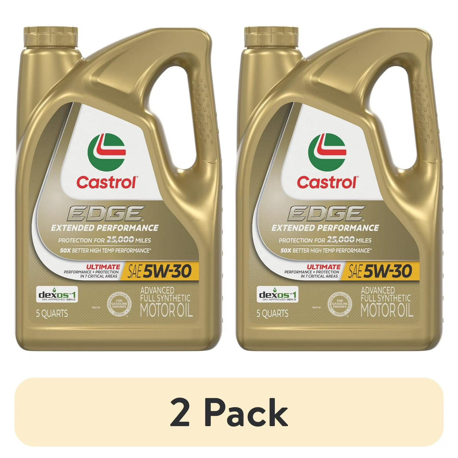 2 Pack Castrol EDGE Extended Performance 5W-30 Advanced Full Synthetic Motor Oil