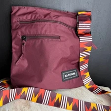 Dakine Jojo Womens Crossbody Bag Burgundy W/ Aztec Pattern Strap