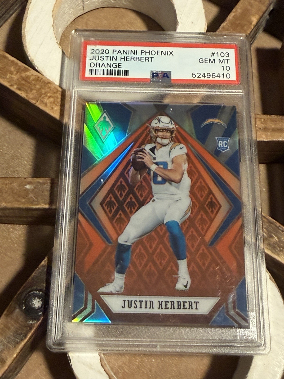 Justin Herbert Panini Phoenix #103 Orange