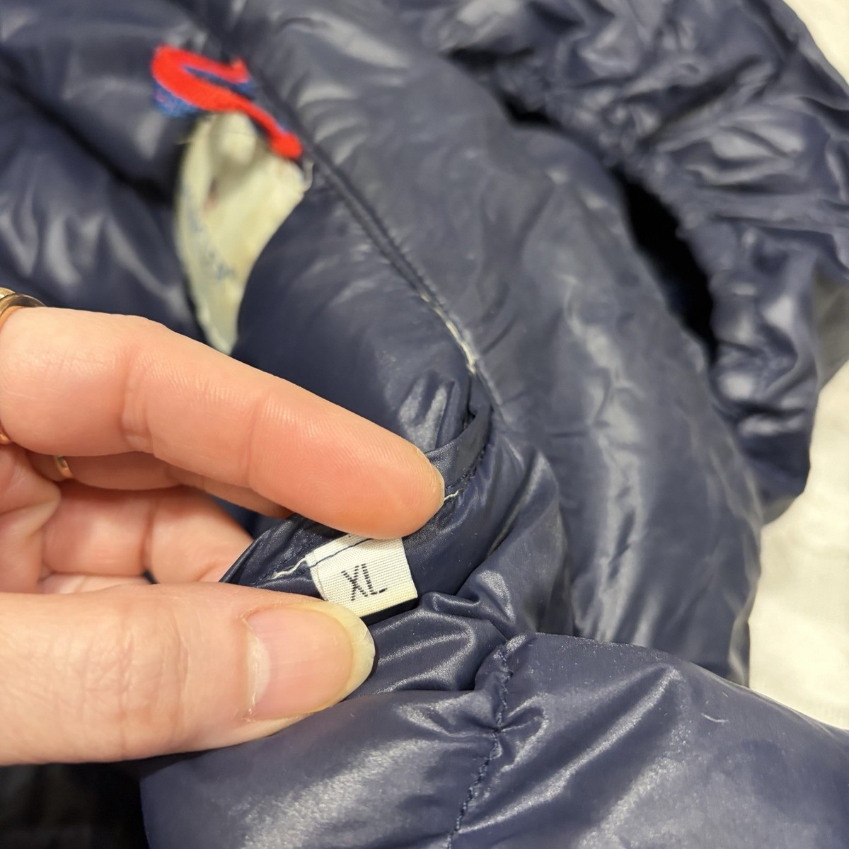 Moncler Puffer Jacket Moncler “Dominic” Light Down Shell Navy Sz