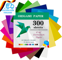 Origami-Papier, 300 Blatt, 15 X 15 Cm, Doppelseitig, 70 G/M², 20 Farben, Kleine