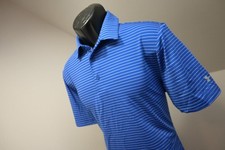 Under Armour Golf Polo HeatGear Loose Short Sleeve Striped Shirt Mens Sz Medium