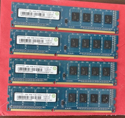 16 GB  Ramaxel - Set of 4x4GB  MEMORY Desktop Computer RAM