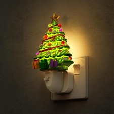LOHAS-LED Christmas Tree Night Light Plug in Wall, 3000K Warm White, Plug in Ni