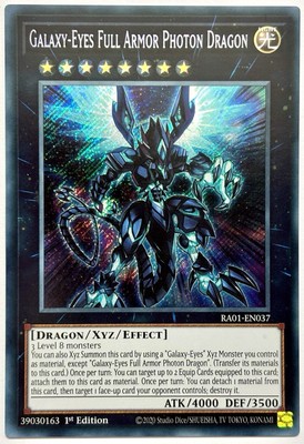 RA01-DE037 Galaxy-Eyes Full Armor Photon Dragon - Secret Rare 1st Ed Near Mint