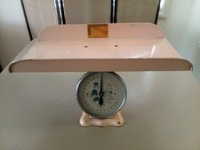 Vintage Jay Bee Baby Scale. Cat Kitties. 0-30 Lb with baby chart. USA.  Works