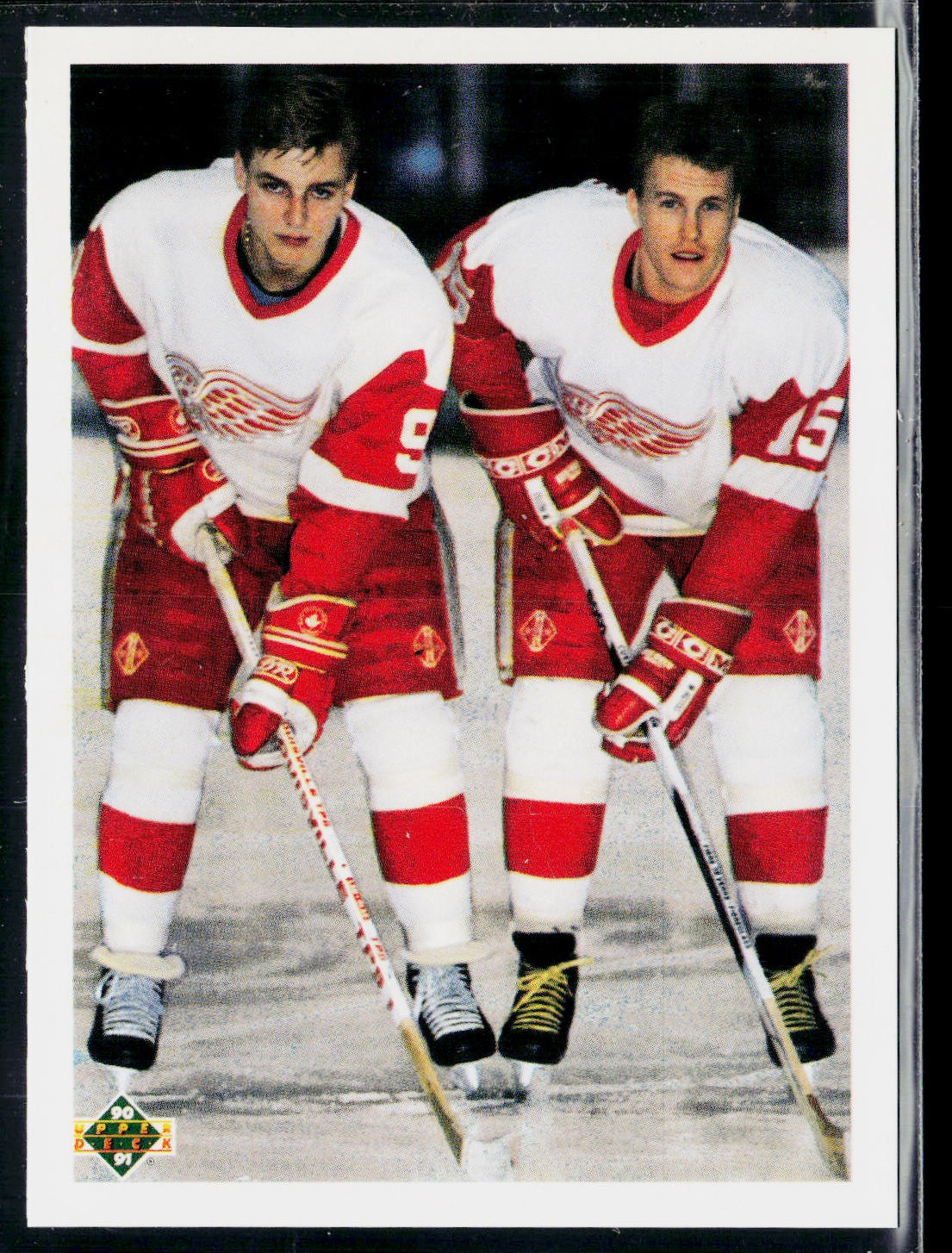 1990-91 Upper Deck #521b Young Guns Checklist (Sergei Fedorov / Johan Garpenlov)