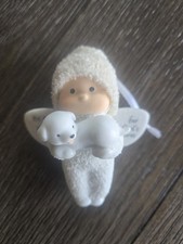 Dept 56 Snow Baby Ornament Angel Dog "Tis a gift to care for God's Creatures"