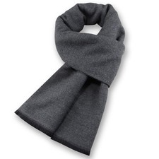 Men Classic Solid Winter Scarf - Warm Soft Cashmere Feel Wrap Scarves Dark Gray