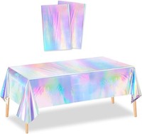 Tischdecke Wasserdicht Rechteckig Regenbogen 137X274Cm 2 StüCk FüR Party