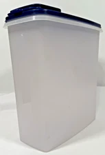 Tupperware #1588 Cereal Keeper 20 Cup Storage Container w/ Blue Lid - VTG