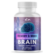 Kapsułki z pamięcią i nastrojem wspierają suplement zdrowia i funkcji mózgu - 60 kapsułek