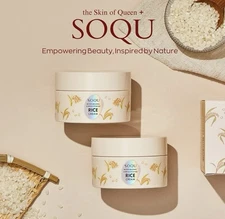 Korean Skin Care SOQU Moisturizing &Brightening RIce Cream (🇺🇸 US Seller)