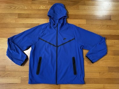 New L Nike Tech Fleece Woven Windrunner Hoodie Jacket Game Royal HM7151-480 Men